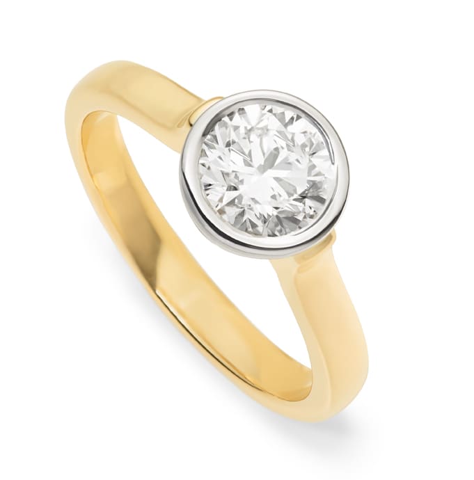 Floating Diamond Ring Floating Diamond Ring two tone from Brown Goldsmiths Signature Ring Collection